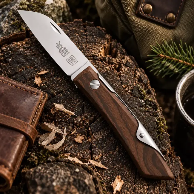 Robert Herder IBEX 60 S – Zakmes 60 mm – RVS - Walnoothout – Slipjoint