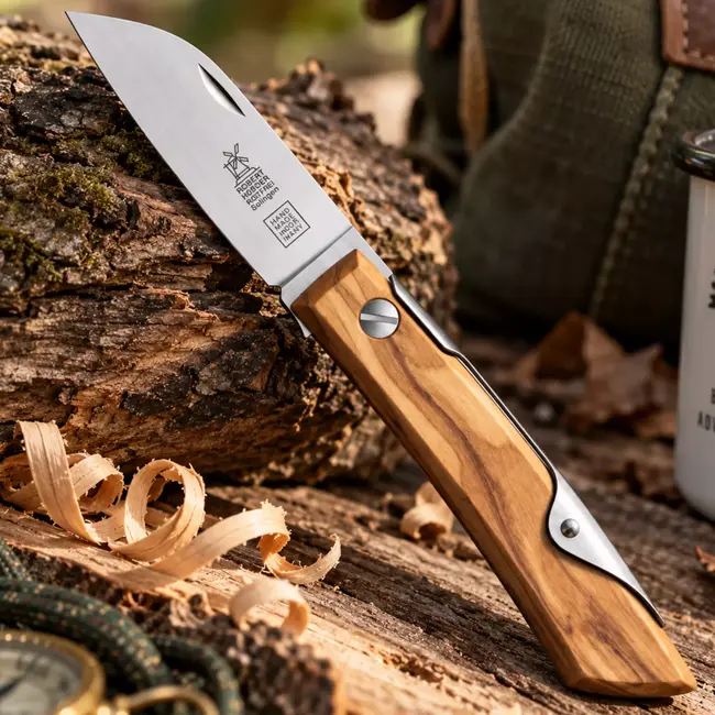 Robert Herder IBEX 60 S – Zakmes 60 mm – RVS – Olijfhout – Slipjoint