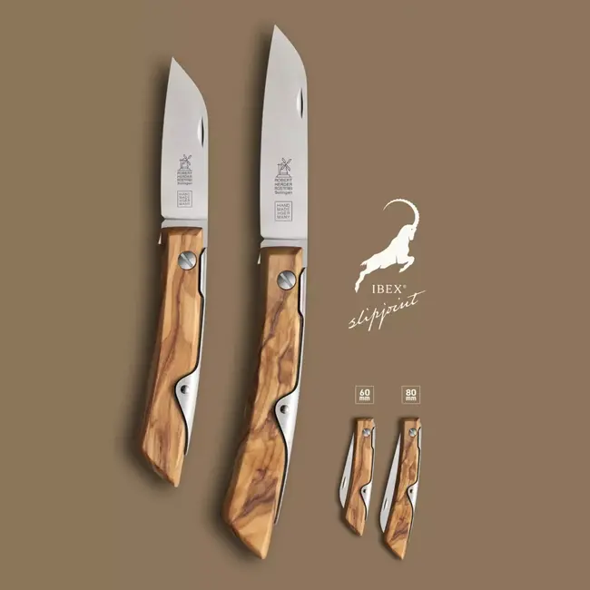 Robert Herder IBEX 80 S – Zakmes 80 mm – RVS – Olijfhout – Slipjoint