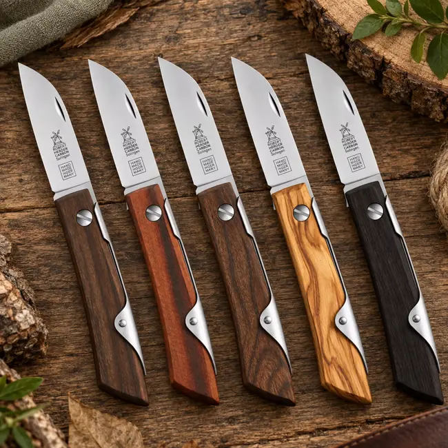 Robert Herder IBEX 60 S – Zakmes 60 mm – Carbonstaal - Walnoothout – Slipjoint