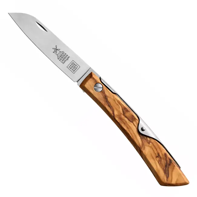 Robert Herder IBEX 80 S – Zakmes 80 mm – Carbonstaal – Olijfhout – Slipjoint