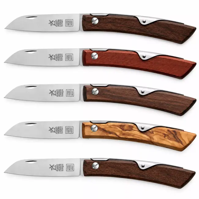 Robert Herder IBEX 80 S – Zakmes 80 mm – Carbonstaal – Pruimenhout – Slipjoint