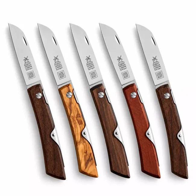 Robert Herder IBEX 80 S – Zakmes 80 mm – Carbonstaal – Pruimenhout – Slipjoint
