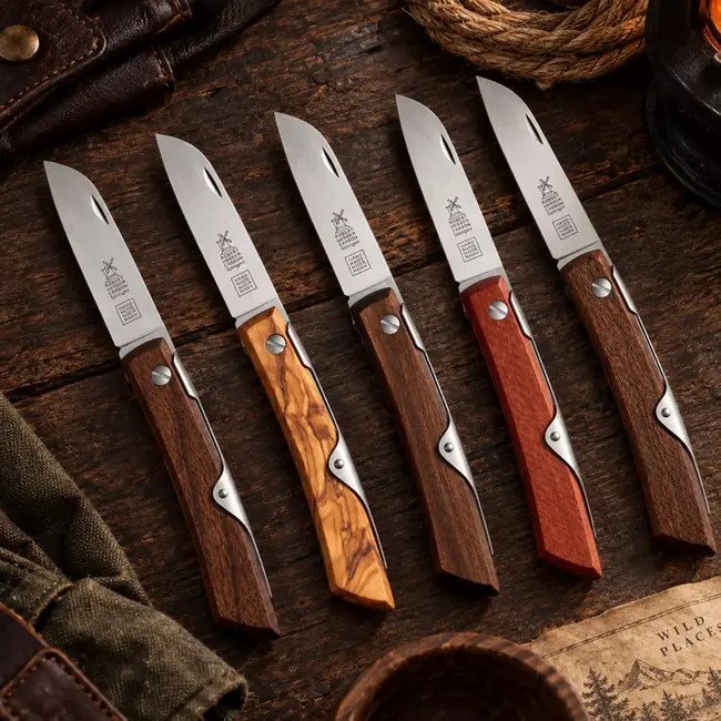 Robert Herder IBEX 80 S – Zakmes 80 mm – Carbonstaal – Gerookt Eiken – Slipjoint