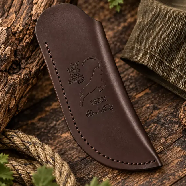 Robert Herder Messchede voor IBEX 80 Slipjoint - bruin leren insteekmodel