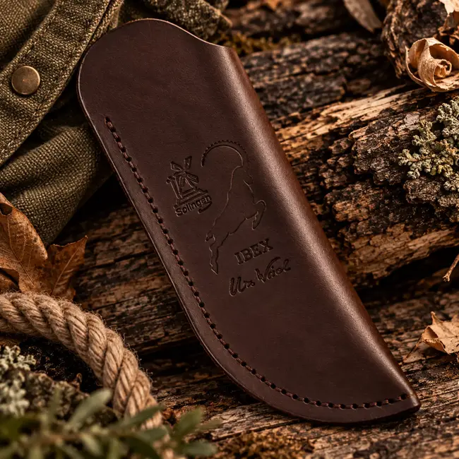 Robert Herder Messchede voor IBEX 60 Slipjoint - bruin leren insteekmodel