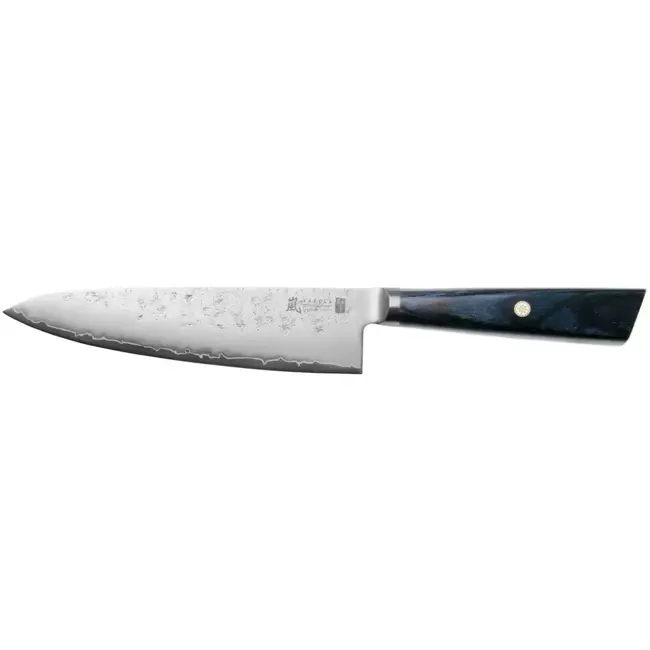 Yaxell Sunago – Koksmes 20 cm met Ginsan-staal en donkerblauw pakkahout