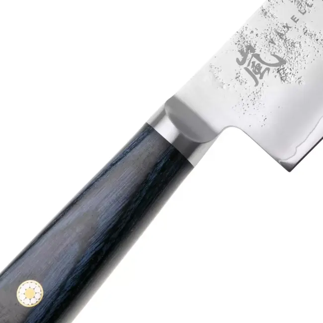 Yaxell Sunago – Santokumes 16,5 cm met Ginsan-staal en donkerblauw pakkahout