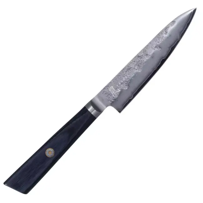 Yaxell Sunago – Universeelmes 12 cm met Ginsan-staal en donkerblauw pakkahout