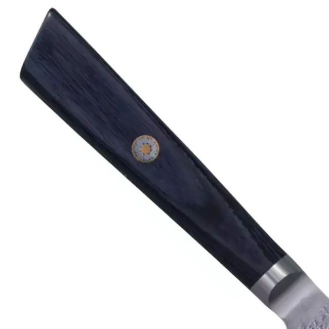 Yaxell Sunago – Universeelmes 12 cm met Ginsan-staal en donkerblauw pakkahout