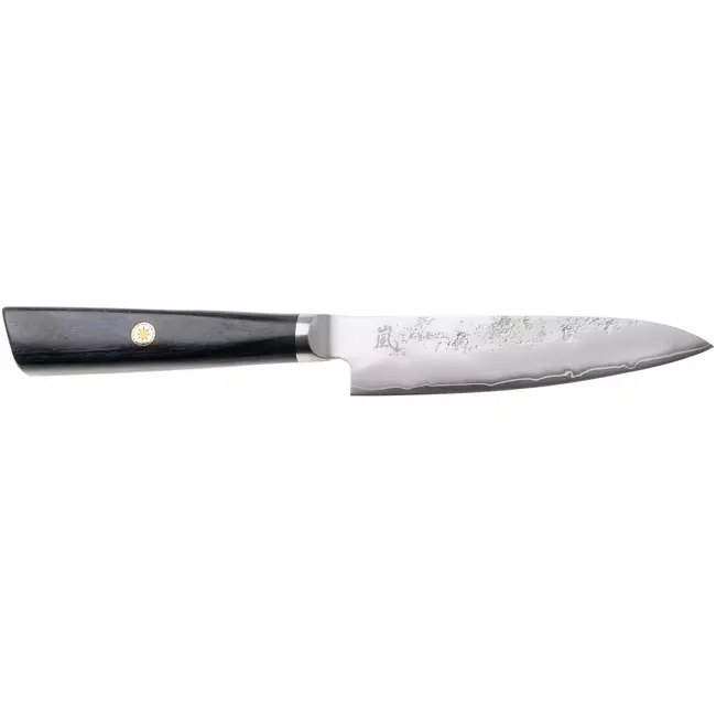Yaxell Sunago – Universeelmes 12 cm met Ginsan-staal en donkerblauw pakkahout
