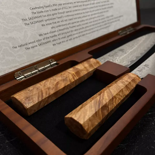 Yaxell Sazanami Japanse messenset Limited Edition - Koksmes 20 cm en Universeelmes 12 cm