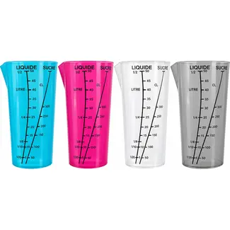 Déglon Flexibele maatbeker – 1/2 liter – transparant polypropyleen – vaatwasmachinebestendig - per stuk
