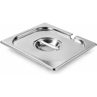 HENDI Deksel voor GN containers – lepeluitsparing – 265x325 mm – roestvrij staal