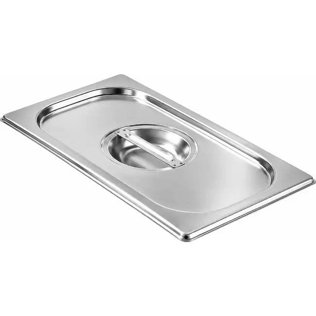 HENDI Deksel voor GN-bakken – geprofileerde hoeken – roestvast staal – GN 1/3 – 325x176 mm