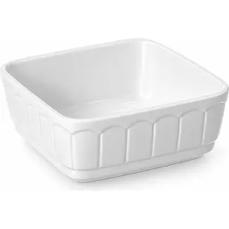 HENDI Vierkante ovenschaal – porselein – 1,1L – thermoshock bestendig – 165x165x65 mm