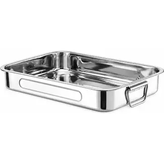HENDI Diepe braadslede met handgrepen – 430x310x60 mm – roestvrij staal – oven- en vaatwasserbestendig