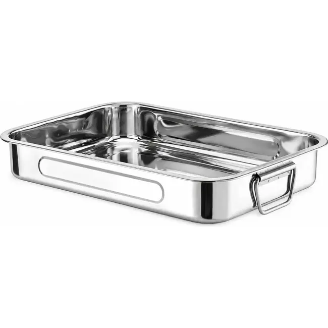 HENDI Diepe braadslede met handgrepen – 430x310x60 mm – roestvrij staal – oven- en vaatwasserbestendig