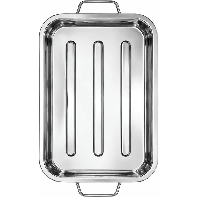 HENDI Diepe braadslede met handgrepen – 430x310x60 mm – roestvrij staal – oven- en vaatwasserbestendig