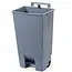 HENDI Afvalcontainer 120 liter met pedaalbediening - polypropyleen - 51x42,5x(H)87,5 cm - lichtgrijs - met wielen - voor horeca en keuken