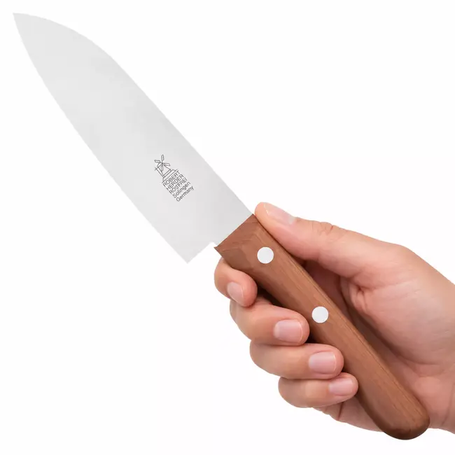 Robert Herder Kleine santoku met kersenhouten heft en lemmet van 12,5 cm