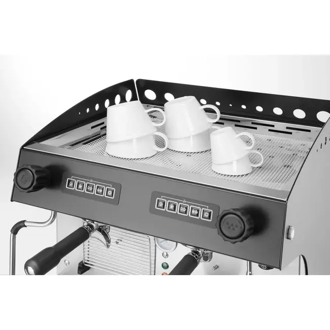 HENDI Koffiemachine Julia Compact – 2-groeps – automatisch – Zwart – 230V/2700W – 475x563x(H)530mm