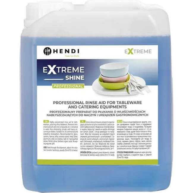 HENDI Extreme Shine Professionele naspoelmiddel voor vaatwerk en horeca-apparatuur – 5 l