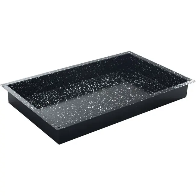 HENDI Geëmailleerd CONVECTOMAT CLASSIC GN 2/1 – GN 2/1 – Zwart – 650x530x(H)40mm – Rechthoekig