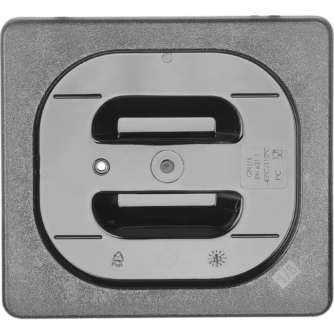 HENDI Deksel voor GN containers COOL – GN 1/6 – Zwart – 176x162mm