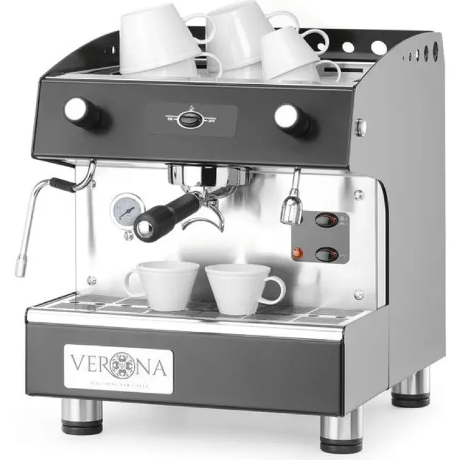 HENDI Koffiemachine Romeo Easy – 1-groep – semi-automatisch – 230V/1800W – 375x530x(H)485mm