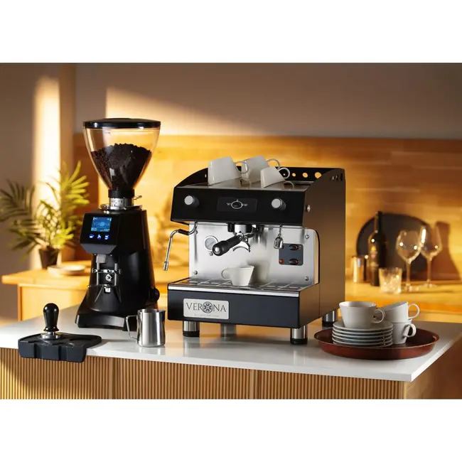 HENDI Koffiemachine Romeo Easy – 1-groep – semi-automatisch – 230V/1800W – 375x530x(H)485mm
