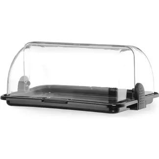 HENDI Rolltop display – Zwart – 380x260x(H)170mm – Rechthoekig