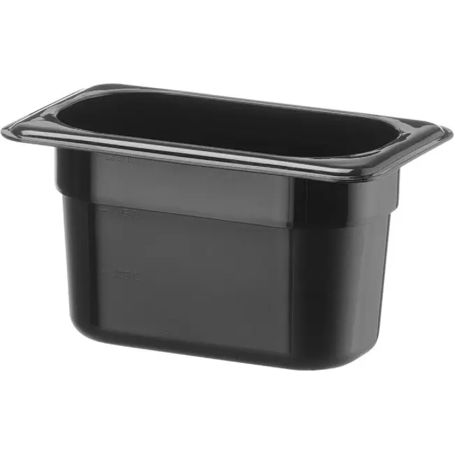 HENDI GN 1/9 container – Kitchen Line – GN 1/9 – 1,1L – Zwart – 175x107x(H)150mm
