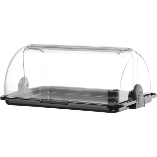 HENDI Rolltop display – Zwart – 465x315x(H)195mm – Rechthoekig