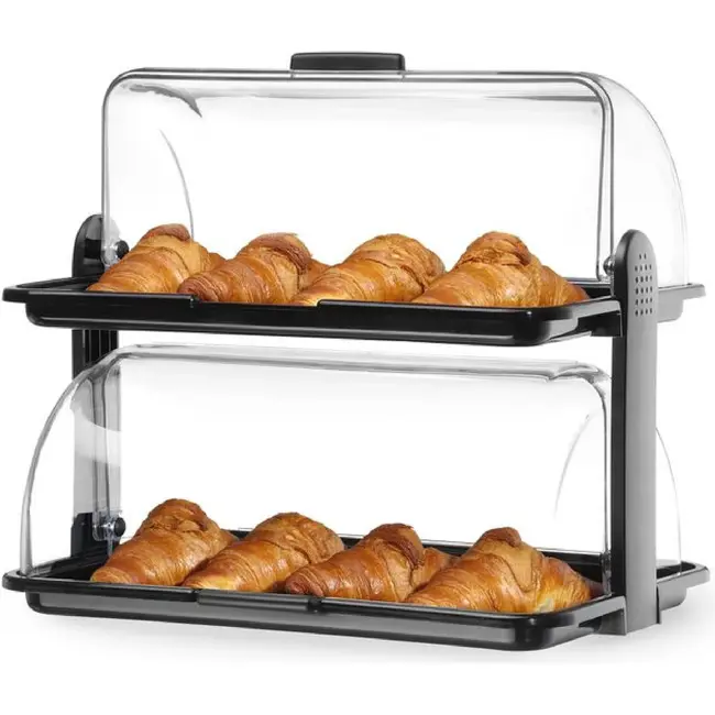 HENDI Rolltop display – Zwart – 475x325x(H)415mm – Rechthoekig