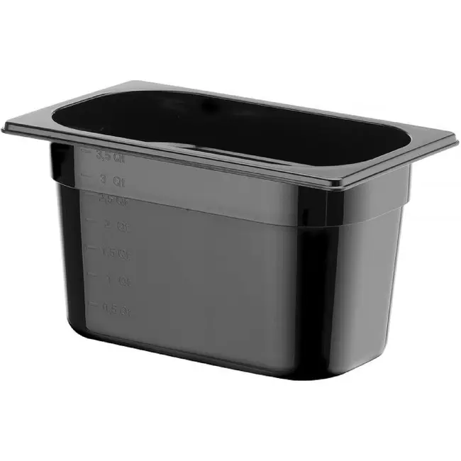HENDI GN 1/4 container COOL – GN 1/4 – 3,8L – Zwart – 265x163x(H)150mm