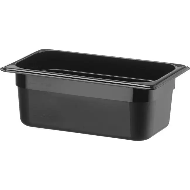 HENDI GN 1/4 container – Kitchen Line – GN 1/4 – 2,4L – Zwart – 265x160x(H)100mm