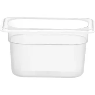 HENDI GN 1/9 container 0,8 liter PP transparant, stapelbaar bij opslag