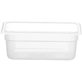 HENDI GN 1/4 container 2,4 liter PP transparant, stapelbaar bij opslag