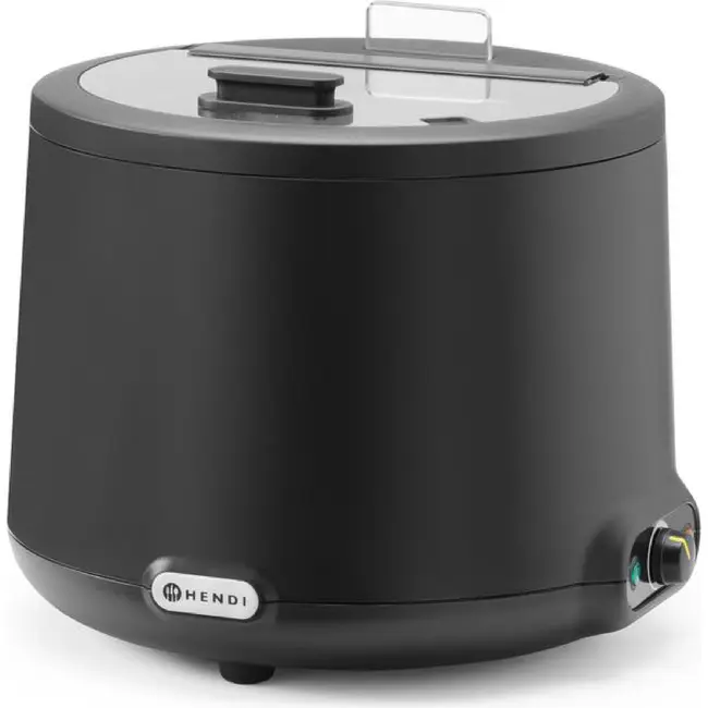 HENDI Soepketel UNIQ – analoge bediening – 8L – Zwart – 230V/500W – 367x385x(H)325mm