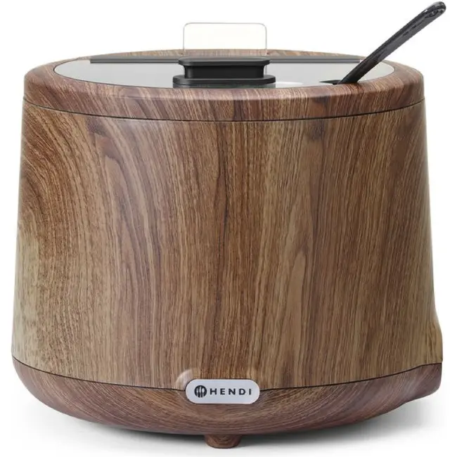 HENDI Soepketel UNIQ – designed by Robert Bronwasser – Hout – 230V/500W – Ø 365x(H)325mm