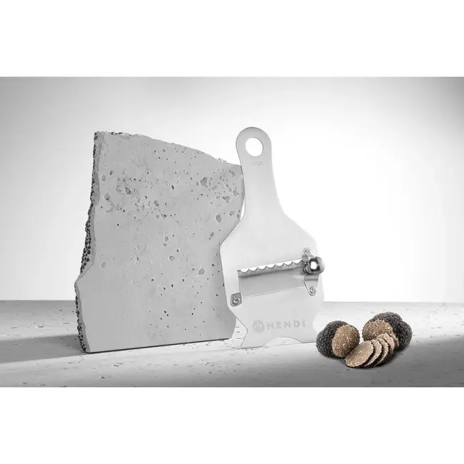 HENDI Truffelschaaf – Gekartelde snede. – Zilver – 175x83mm