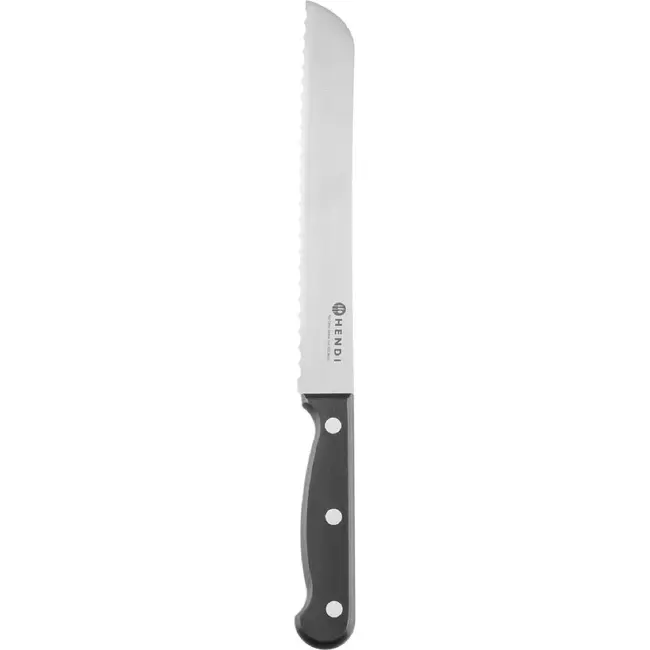 HENDI Broodmes 200 mm – gestanst – Profi Line – Zwart – (L)322mm