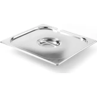 HENDI Deksel voor GN containers met lepeluitsparing – Profi Line PLUS – GN 2/3 – Zilver – 354x325mm