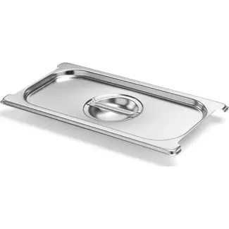 HENDI Deksel voor GN containers met handgreepuitsparing – Profi Line PLUS – GN 1/3 – Zilver – 325x176mm