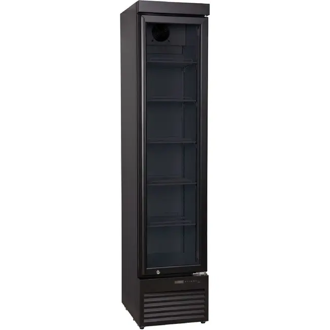 HENDI Displaykoeler SLIM – 157L – Zwart – 230V/190W – 420x535x(H)1880mm