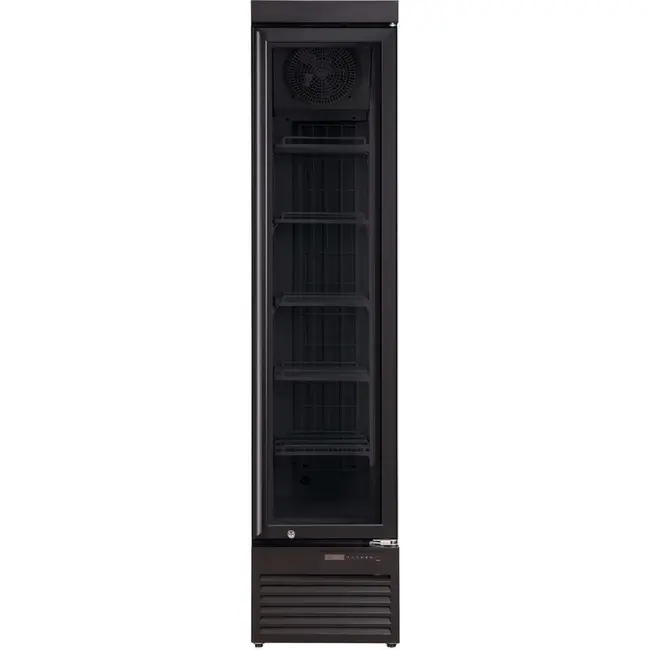 HENDI Displayvriezer SLIM – 117L – Zwart – 230V/350W – 420x600x(H)1880mm
