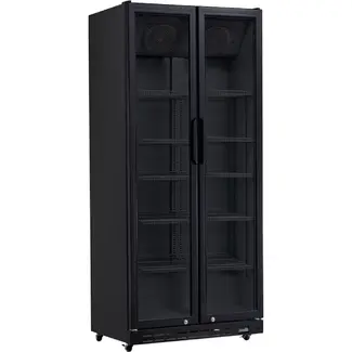 Arktic Backbar koelkast – dubbele deur – 437L – Zwart – 230V/510W – 870x605x(H)1996mm