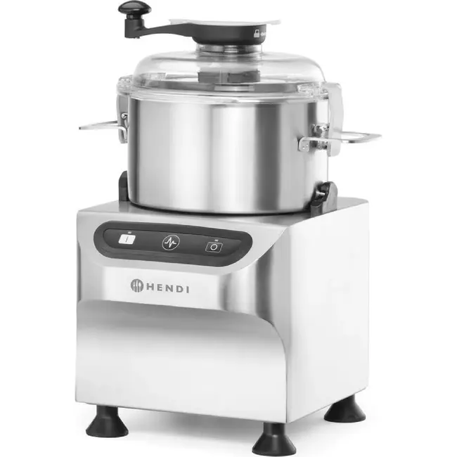 HENDI Bowl cutter – elektrisch – Profi Line – 5 kg – Zilver – 230V/800W – 377x350x(H)520mm