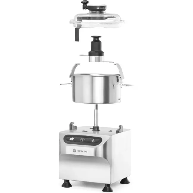 HENDI Bowl cutter – elektrisch – Profi Line – 5 kg – Zilver – 230V/800W – 377x350x(H)520mm